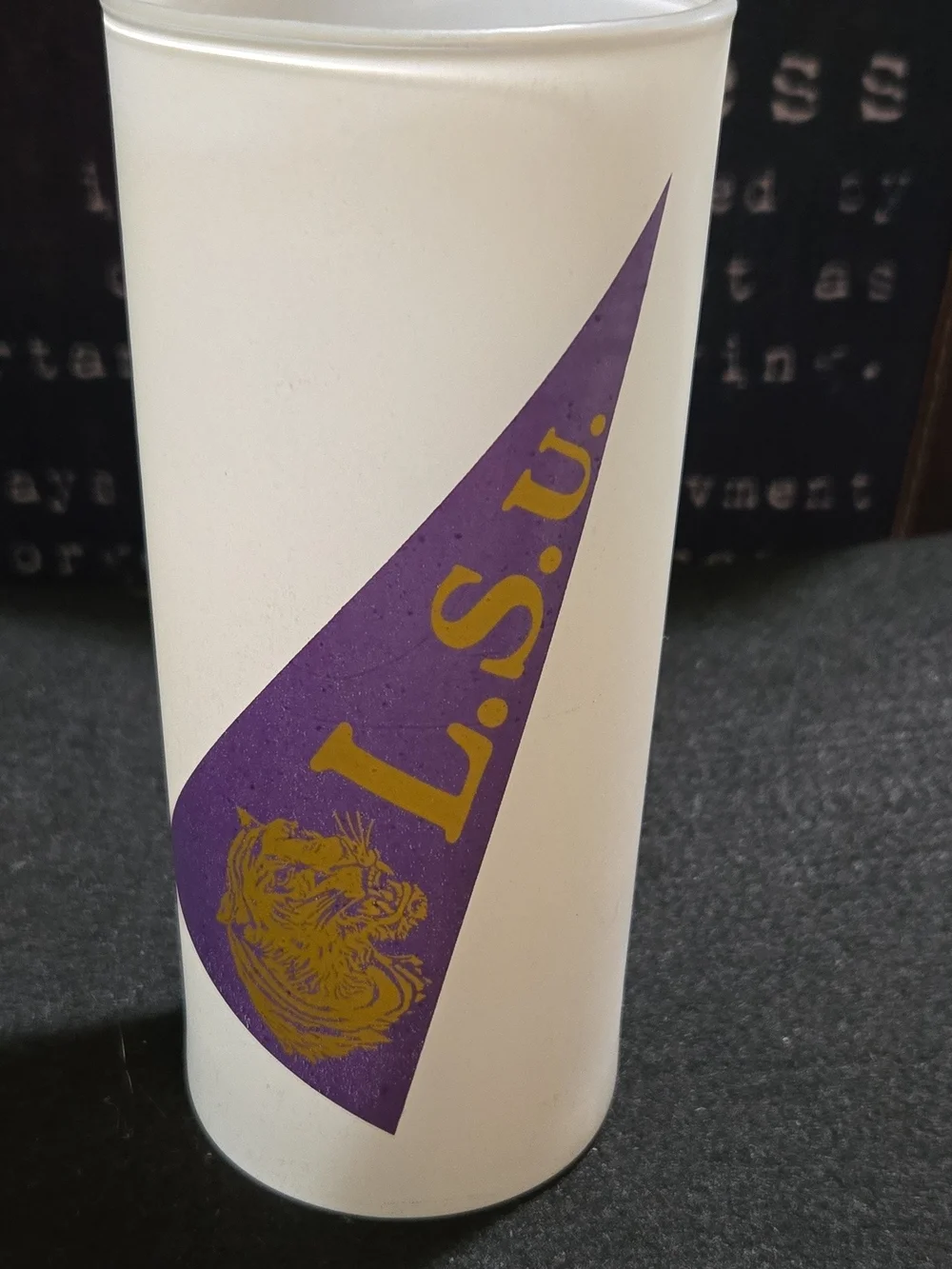 LSU Purple and Gold Decorative Tumbler - Home Dining